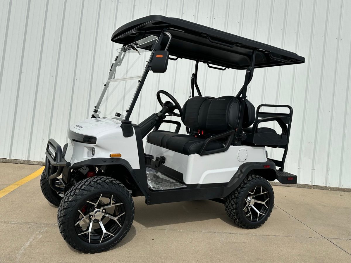 Denago Nomad XL 4 Passenger Lifted - White | DFW Golf Cart Warehouse