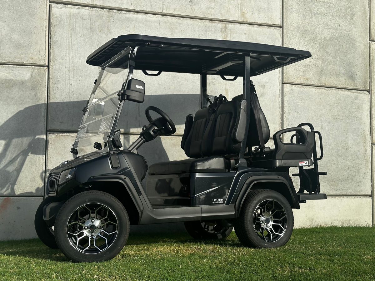 Evolution D5 Ranger 2+2 4 Passenger Non-Lifted - Black | DFW Golf Cart ...